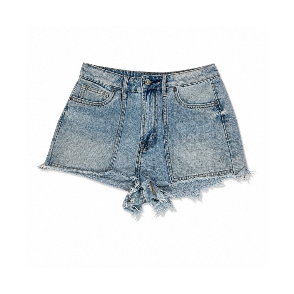 Hidden Los Angeles Denim Shorts Women S Light Blue High Rise Frayed HD4182M-LT